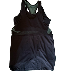 Mondetta Black Mesh Tank Top Built in Bra Women’s S Stretch Activewear
